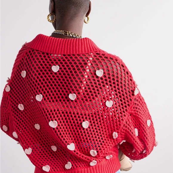 FARM Rio Red Heart Sweater - Picture 3 of 12
